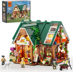 Funwhole Farm-Store Lighting Building-Bricks Set - Farm Shop LED Light Construction Building Model Set 1523 Pcs for Adults and Teen
