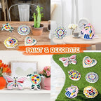 EggSun 8Pcs Stepping Stones Painting Craft Kit for Kids 4 8 6, DIY Garden Stones Outdoor Paint Your Own Ceramic Unicorn Arts and Crafts for Boys Girls Ages 4 7 9 10 12 Birthday Gifts