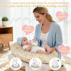 Nursing Pillow, Ergonomic Breastfeeding Pillow for Breastfeeding & Bottle Feeding, Standard Size Breathable with Washable Cover, Hypoallergenic (0-18Months)