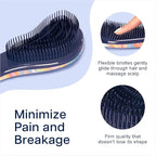 Crave Naturals Glide Thru Hair Brush - Detangler Brush for Curly, Straight, Wet or Dry Hair - Gentle Detangling Brushes for Adults, Kids, Toddlers - Hair Accessories for Women - 7.5x3 Soft Hazy Swirl