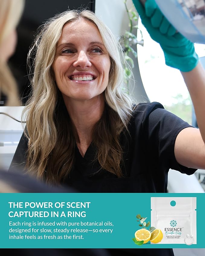 Essence Wearable Aromatherapy Nasal Diffuser – Breathe Easy Essential Oil Nose Ring – Personal Scent Clip for Travel, Work & Everyday Use – Made in USA