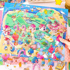 DIY 3D Sticker Scene，Romantic Island Wedding Jumbo-Large, Reusable Sticker, Cute Sets for Free Combination, Waterproof for Anywhere, Crafts Party Favors Birthday GIF