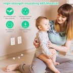 Outlet Covers (42 Pack) with Hidden Pull Handle Baby Proofing Plug Covers 3-Prong Child Safety Socket Cover Electrical Outlet Protectors Baby Proof Plug Protectors