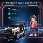 12V SUV 5MPH 2-Seater Ride on Toys, Ride-on Truck Toy w/Parent Remote,4W/2D 3-Speed Kids Electric Vehicles with Motor,Spring Suspension,LED,Music (12V Electric Ride on Truck SUV)