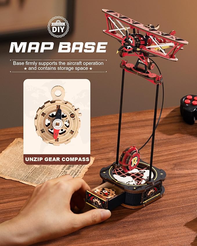 ROKR 3D Wooden Puzzles for Adults,Gravity Swing Model kit, 163Piece 3D Puzzles for Adults