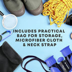 Binoculars for Kids for Toddler - for Little Boys and Girls – Extensive Set Incl. Magnifying Glass & Compass – Powerful Magnification 8X21 – 3 to 12 Year Old Kids