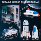 Large Space Exploration Astronaut Kids Toy, Rocket & Shuttle with Light/Sound & Spray Effects, Outer Space Playset Series