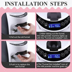 2 Sets Replacement Funnel Compatible with Baby Brezza Replacement Parts Funnel and Cover Baby Formula Dispenser, Grey