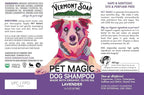 VERMONT SOAP Organics Pet Shampoo - Infused with Organic & Natural Olive Oil, Coconut & Aloe Vera Dog Shampoo for Sensitive Skin - USDA Certified Grooming Pet Shampoo - Lavender (16oz)
