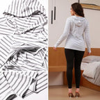 GINKANA Women's Nursing Hoodie Sweatshirt Long Sleeves Breastfeeding Maternity Tops Casual Clothes