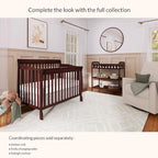 Dream On Me Emily Changing Table, Compact and Portable, Solid New Zealand Pinewood, Safety Rails, Two Storage Shelves, Includes Water-Resistant 1" Changing Pad — Espresso