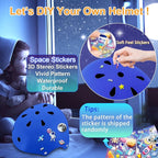Kids Bike Helmet with DIY Stickers and Knee Pads Elbow Pads Wrist Guard Set for Ages 3-8-14 Toddler Boys Girls Helmet for Roller Skates Cycling Skateboarding Bicycle Scooter