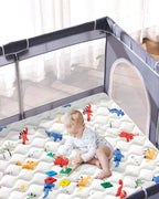 Odorless Premium Foam Baby Play Mat 79" x 71", Soft Microfiber Fabric Crawling Mat for Floor- Comfortable and Hypoallergenic, Non-Slip Cushioned Floor Playpen mat for Infants,Babies,Toddlers