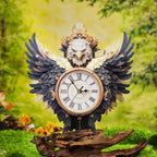 3D Puzzles for Adults Clock-Eagle Design Model Kit-Mechanical DIY Pendulum Clock with Roman Numerals-Desk Home Office Decor Personalized Gift for DIY Lovers