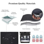 Diaper Bag with Changing Station,Diaper Bag Backpack,7 in 1 Travel Baby Diaper Bag,Mommy Bag With USB Charging Port (Black)