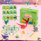 Air Dry Clay Kit - Dinosaur Theme, Modeling Clay for Kids, DIY Model Magic with Sculpting Tools and Tutorials, 12 Boxes Molding Clays, Ultra Light, Soft & Non-Toxic, Arts and Crafts Gift for Kids