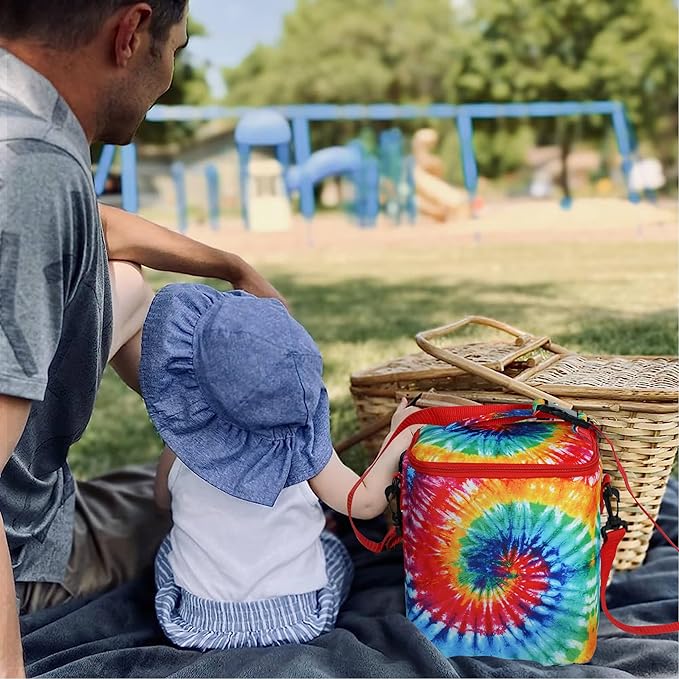 Breastmilk Cooler Bag with Ice Pack - Fits 4 Bottles Up to 9 Ounce - Insulated Baby Bottle Cooler on The Go with Strap