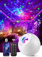 One Fire Galaxy Projector for Bedroom, 15 Colors+15 White Noise+ Bluetooth Star Projector Galaxy Light Projector Night Light Kids Room Decor Teen Girls Gift Sunset Lamp Led Lights Lava Lamp Led Clouds