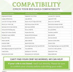 Full-Size Conversion Kit Bed Rails Compatible with Delta Children Convertible Cribs - Solid Wood Rail #0050 - Toddler & Adult Bed Rail for Full-Size Beds - Baby Furniture (Ebony - 0011)