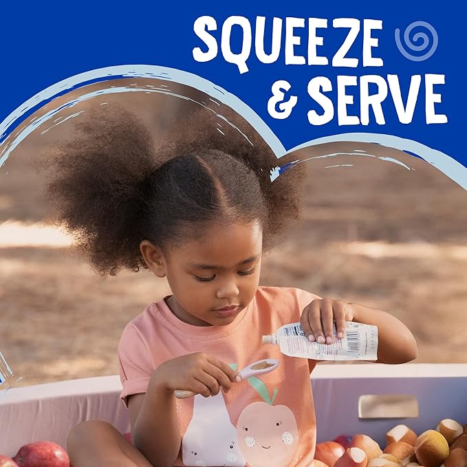 Earth's Best Organic Yogurt Smoothie Pouches, 24+ Months, Fruit Yogurt Smoothie for Toddlers 24 Months and Up, Apple Blueberry, 4.2 Ounce Resealable Pouch (Pack of 12)