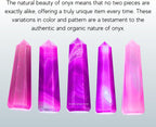 Amazing Gemstone Pink Agate Crystal Towers - Natural Healing Crystal Point Obelisk for Reiki Healing and Crystal Grid (Pink Agate, 3 Inch)