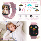 Kids Smart Watch for Girls Age 5-12, 32 Games HD Touch Screen Girls Watch with Camera Video Music Player Pedometer Flashlight 12/24 hr Gifts for 6 7 8 9 10 Year Old Girl Birthday Gift