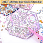 DIY 3D Sticker Scene 4 Sets of Reuseable and Waterproof Stickers Make Your Own Shop Scenes Sticker Cute Miniature Cartoon Stickers for Kids Adult