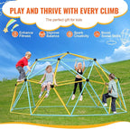 VEVOR Climbing Dome, 10FT Geometric Dome Climber Play Center for Kids 3 to 10 Years Old, Jungle Gym Supports 750LBS and Easy Assembly, with Climbing Grip, Outdoor Backyard Play Equipment for Kids