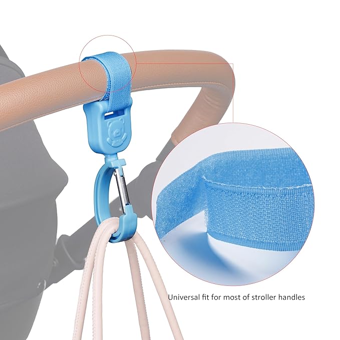 Stroller Leash Handle for Toddler - Compatible with Strollers, Wagons, Pushchairs and so on – Safety Leash Keeps Children Close on-The-go (Blue)