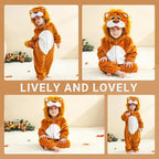 MICHLEY Unisex Baby Halloween Romper Dress up Flannel Soft Animal Cosplay Costume Outfit For Girls Boys 0-4T