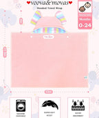 VOOVA & MOVAS Thick Baby Hooded Bath Towel - 100% Cotton,500GSM, 33x31.5 Inches,0-2Years,Super Absorbent Large Towel with Cute Elephant Ears Hood for Newborn, Baby, Infant, Pink