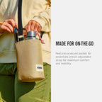BLACK + BLUM Insulated Bottle Bag - For Adults and Kids - Made with Recycled PET and BPA Free - Bottle Bag for On The Go, Clay