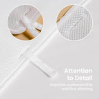 1-Piece Baby Crib Rail Covers for Teething – Add-On Breathable Mesh Rail Guard (51" x 7"), Padded Protector, White (No Pocket) – Complements 3-Piece Set