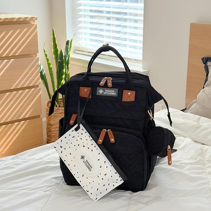 Baby Diaper Bag Backpack with Changing Station, Large Capacity, USB Port, Pacifier Case, Mosquito Net & Wipes Bag Stylish Travel Bag for Boys, Girls, Moms & Dads, Shower Gift