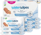 WaterWipes Sensitive+ Newborn & Baby Wipes, 3-In-1 Cleans, Cares, Protects, 99.9% Water, Unscented & Hypoallergenic, 540 Count (9 Packs)
