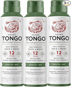 Green Tea + Mint Insect Repellent, 12-Hour Mosquito & Tick Protection, Picaridin-Based, Water-Based, Lightweight, Quick-Drying, Vanishing Scent, DEET Alternative, Face & Body Use, 3 Pack