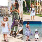 Accmor Toddler Harness Leashes + Anti Lost Wrist Link, Cute Child Safty Harness Kids Leash, Adorable Child Anti Lost Leash Baby Walking Harness Wristband Assistant Belt Strap for Girls, Christmas Gift