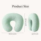 Nursing Pillow Covers, 2 Soft and Cosy Breastfeeding Pillow Covers for Standard Baby Nursing Pillows for Both Boys and Girls (Pink and Green)