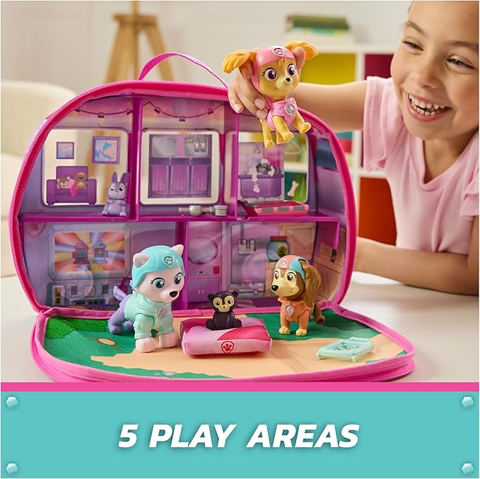 Paw Patrol Skye's World Pupcation Rescue Set with Skye, Everest & Liberty Bobble Head Toy Figures & RV Camper, Kids Toys for Boys & Girls Ages 3 & Up