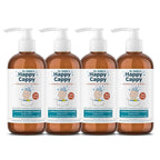Happy Cappy Medicated Shampoo and Body Wash- Baby Dandruff Shampoo, Helps Cradle Cap and Seborrheic Dermatitis, Reduces Redness, Dermatologist Tested, Fragrance-Free- 8 Fl Oz (Pack of 4)