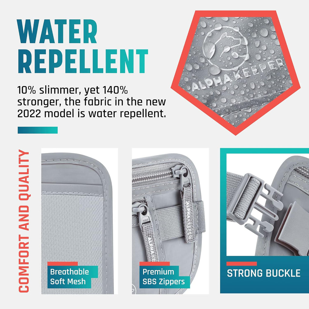 Hidden Money Belt for Travel for Men, Waist Wallet Anti Theft, RFID Passport Holder For Travel Men Or Women, Money Pouch, RFID Passport Holder