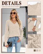 3 Pack Women's Maternity Nursing Tops, V Neck Breastfeeding Sweaters Long Sleeve Hidden Zipper Shirts