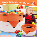 Large Baby Basket Toy Storage 3 Pack, (20"x13.8") Woven Baby Laundry Basket Blanket Basket, Stuffed Animal Storage, Baby Gift Basket Empty, Toy Basket for Kids, Dog, Cat.