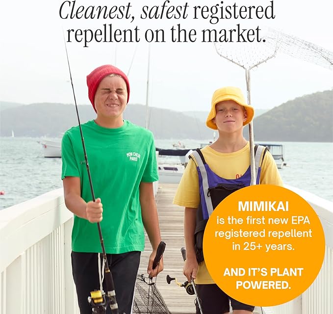 Mimikai Mosquito and Tick Repellent Spray, DEET-Free for Skin and Outdoor Use, Non-Toxic, Plant-Powered Skincare, 5.5oz