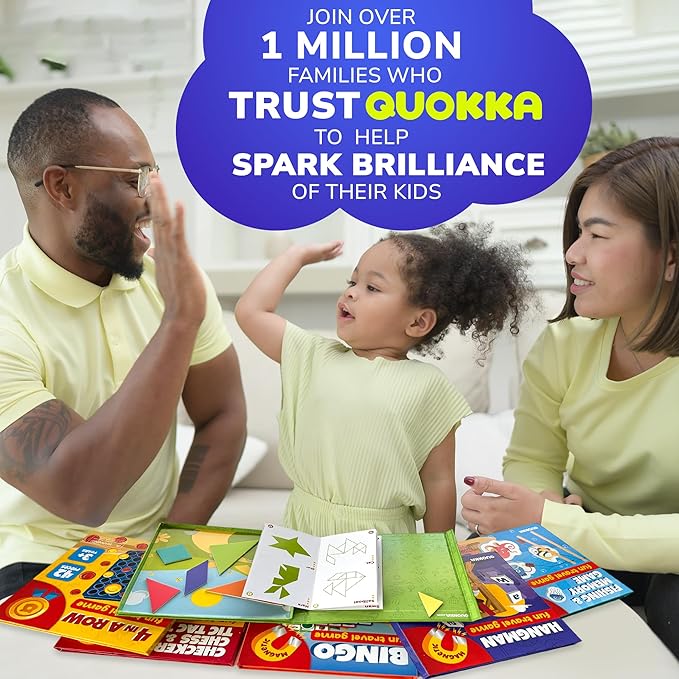 QUOKKA Magnet Game for Kids 3-5 - Tangram Game Kids Ages 4-8 - Travel I Road Trip I Plane I Car Ride - Magnetic Toddler Travel Puzzles