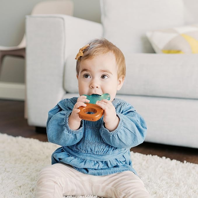 Dr. Brown's AquaCool Water-Filled Teether, Cooling Baby Teether Toy for Sore Gums, Green Cactus, BPA Free, 3m+, 4 Pack