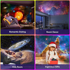 Galaxy Projector, 13 in 1 HD Planetarium Star Projector for Bedroom, 360 Rotating Star Projector Light with Adjustable Knob and Timer for Kids, Ceiling, Gifts, Room Decoration