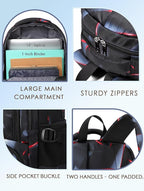 BLUEFAIRY Kids Backpack for Boys Elementary Primary School Bags for Childs Black Bagpack Book Bag Back to School Gifts for Son Mochilas Escolares para Niños 17" Large Compartment Black/Red