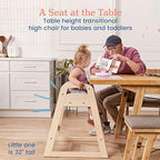 ECR4Kids ASATT High Chair, Toddler Chair, Antique White