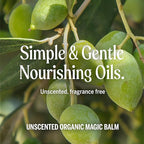 Dr. Bronner's - Organic Magic Balm - Baby Unscented, Made with Organic Beeswax & Hemp Oil, Moisturizes & Soothes Hands, Face & Body (2 oz, 2-Pack)